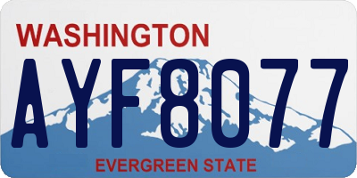 WA license plate AYF8077