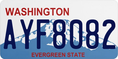 WA license plate AYF8082