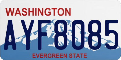 WA license plate AYF8085
