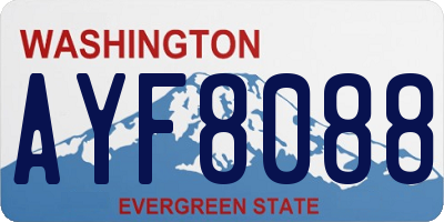 WA license plate AYF8088