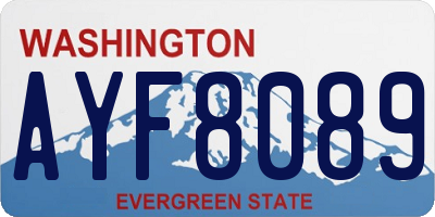 WA license plate AYF8089