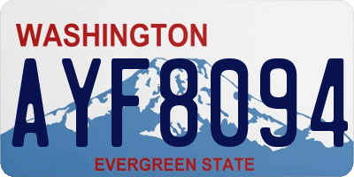 WA license plate AYF8094