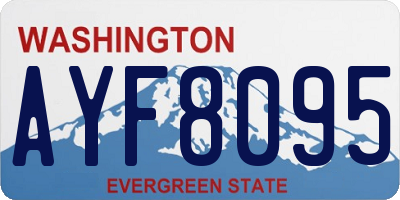 WA license plate AYF8095