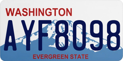 WA license plate AYF8098