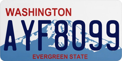 WA license plate AYF8099