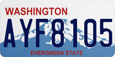 WA license plate AYF8105