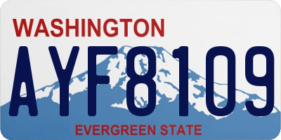 WA license plate AYF8109