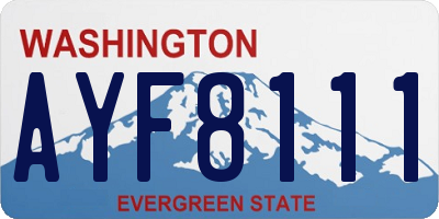 WA license plate AYF8111