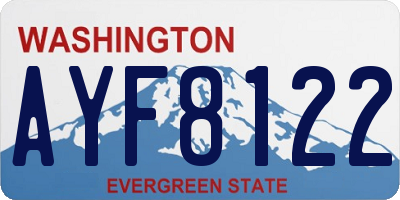 WA license plate AYF8122