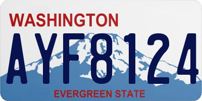 WA license plate AYF8124