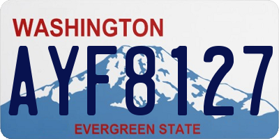 WA license plate AYF8127