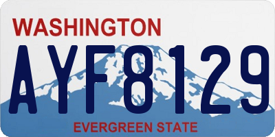WA license plate AYF8129