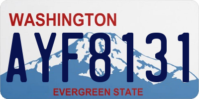 WA license plate AYF8131