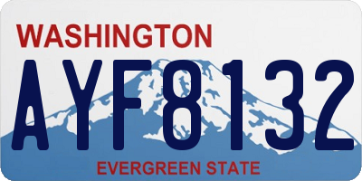 WA license plate AYF8132