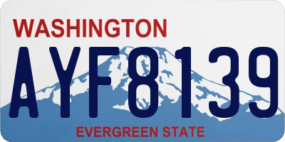 WA license plate AYF8139