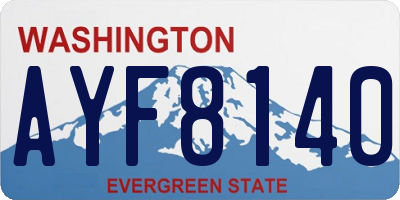 WA license plate AYF8140