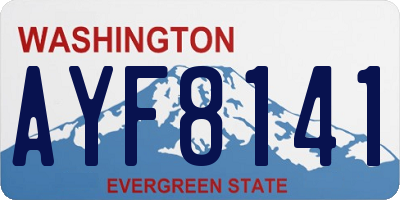 WA license plate AYF8141