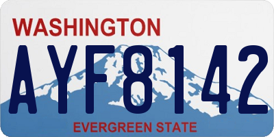 WA license plate AYF8142