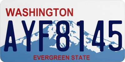 WA license plate AYF8145