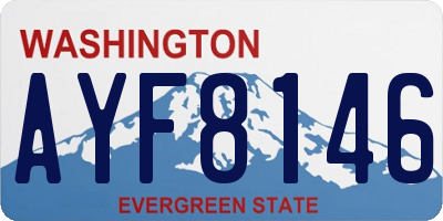 WA license plate AYF8146