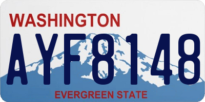 WA license plate AYF8148