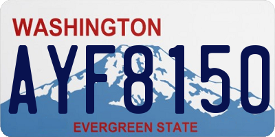WA license plate AYF8150