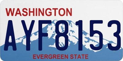 WA license plate AYF8153
