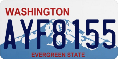 WA license plate AYF8155
