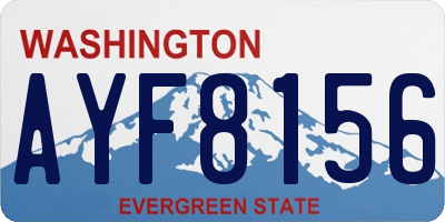 WA license plate AYF8156