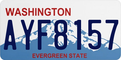 WA license plate AYF8157