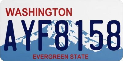 WA license plate AYF8158