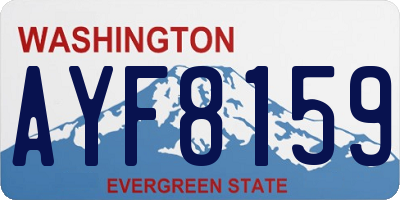 WA license plate AYF8159