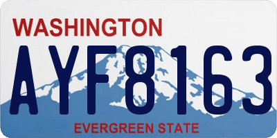 WA license plate AYF8163