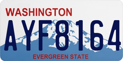 WA license plate AYF8164