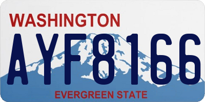 WA license plate AYF8166