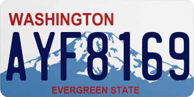 WA license plate AYF8169