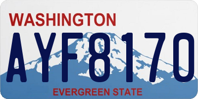 WA license plate AYF8170