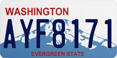 WA license plate AYF8171