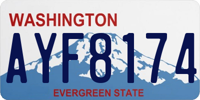 WA license plate AYF8174