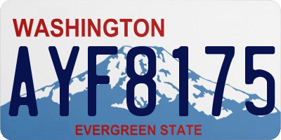WA license plate AYF8175