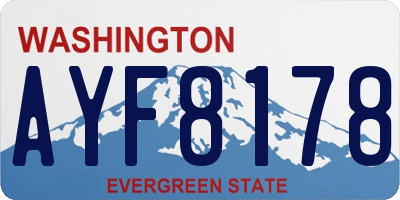 WA license plate AYF8178