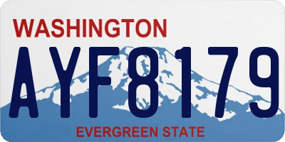 WA license plate AYF8179