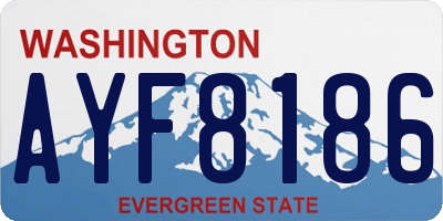 WA license plate AYF8186