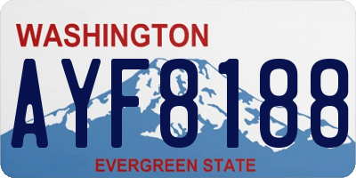 WA license plate AYF8188