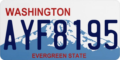 WA license plate AYF8195