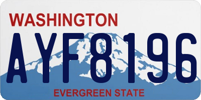 WA license plate AYF8196