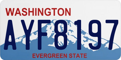 WA license plate AYF8197