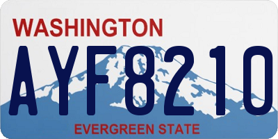 WA license plate AYF8210