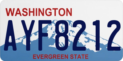 WA license plate AYF8212
