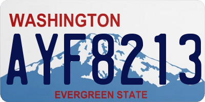 WA license plate AYF8213